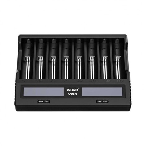 Xtar VC8 8-slot Smart USB Charger with LCD Screen