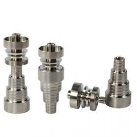 10mm& 14mm&19mm 6 IN 1 domeless titanium nail, with male and female joint Dry Herb-Wax