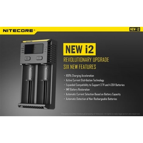 i2 Nitecore Intellicharger i2 V2 Li-ion - NiMH battery 2-slot charger NEW UPDATED