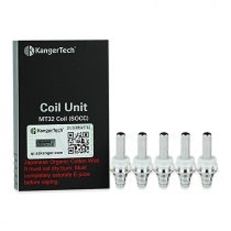 KangerTech SOCC/MT32 Single Coil Unit for KangerTech Cartomizers, including EVOD-Protank-Mini Protank-Protank-II-Mini Protank-II-Unitank- Mini Unitank.